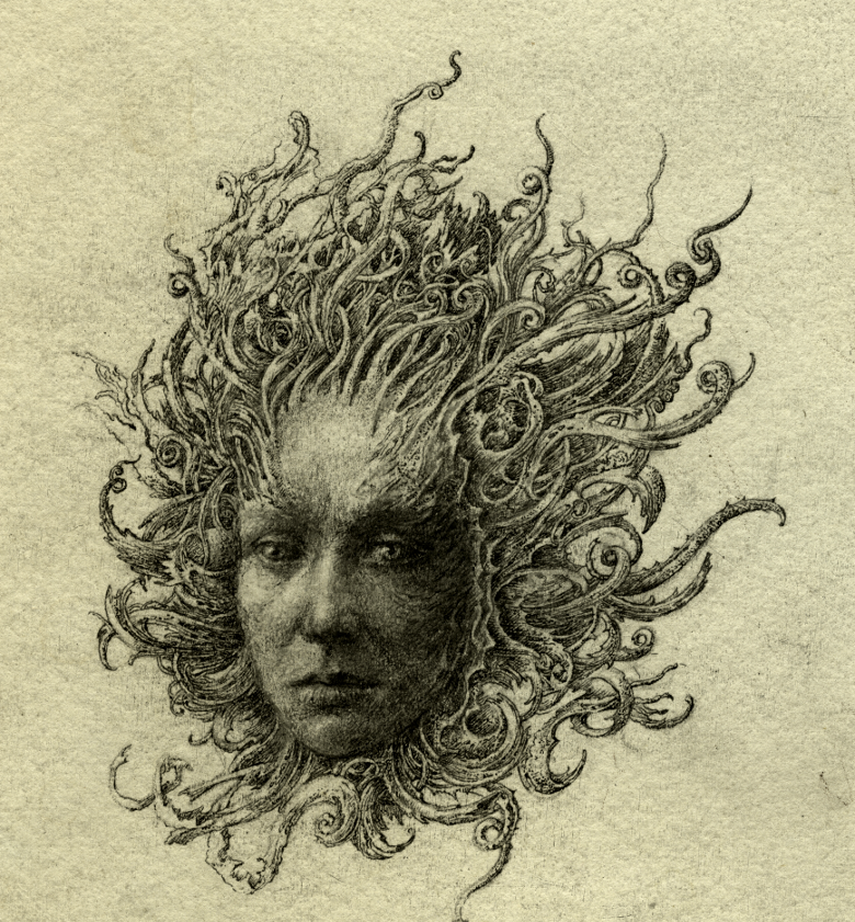 Medusa head sketch