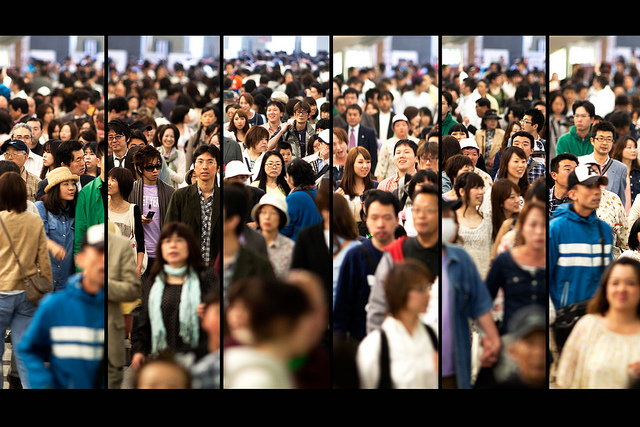 crowds of people